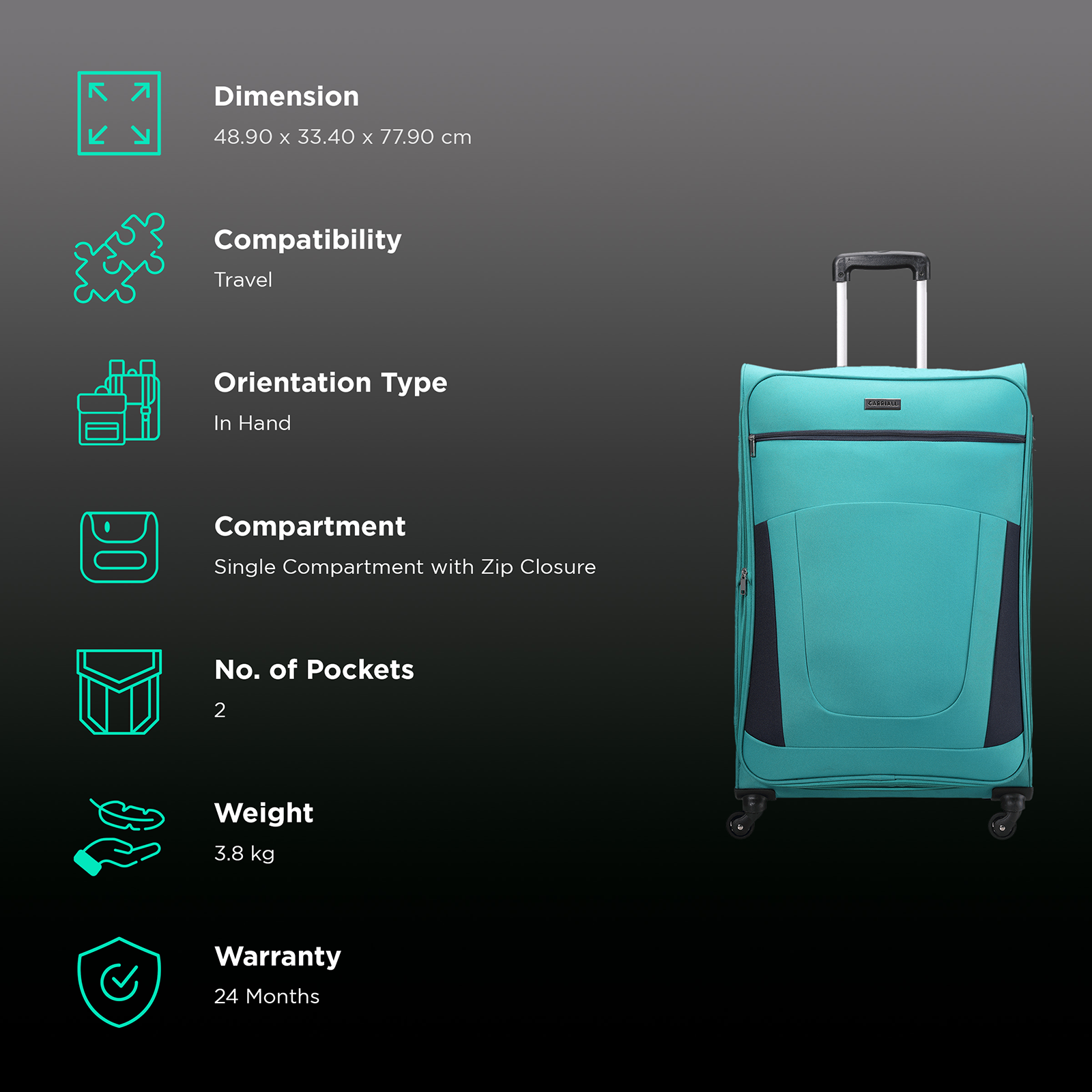 Croma 2025 trolley bag